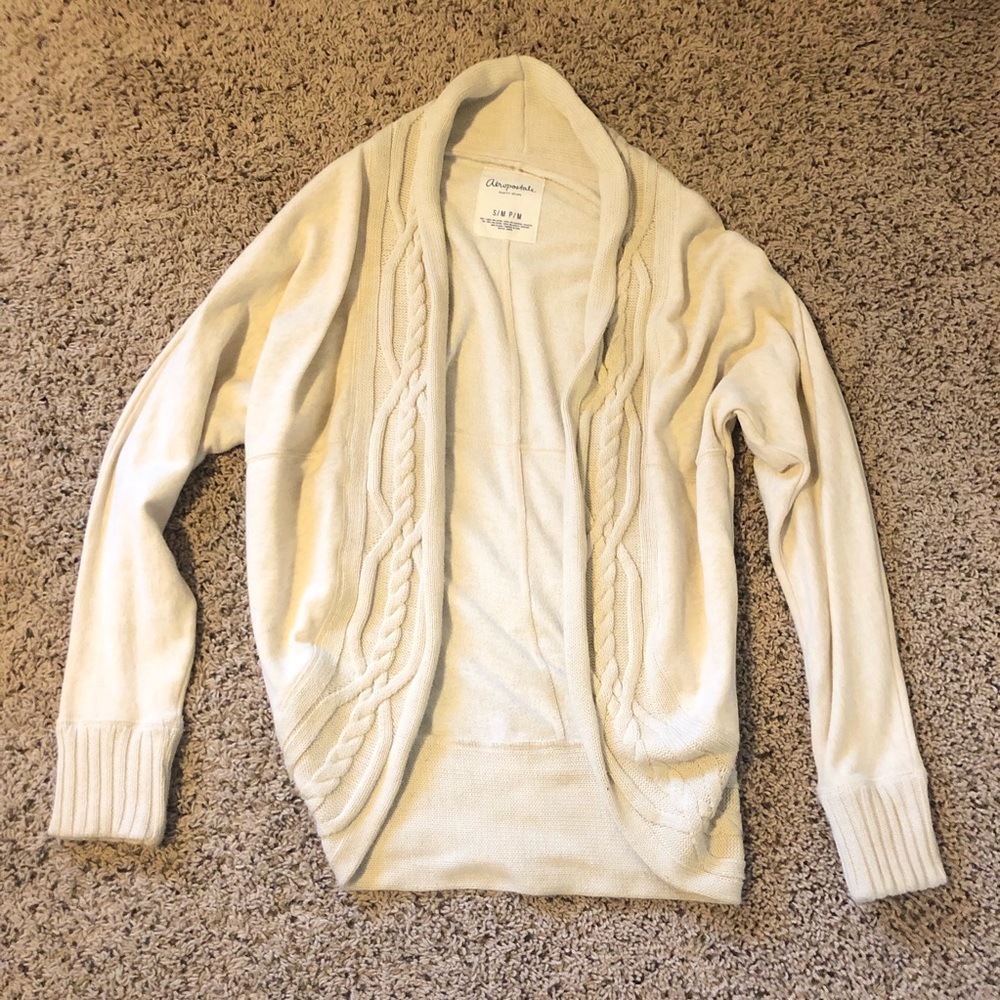 Aeropostale cream cardigan